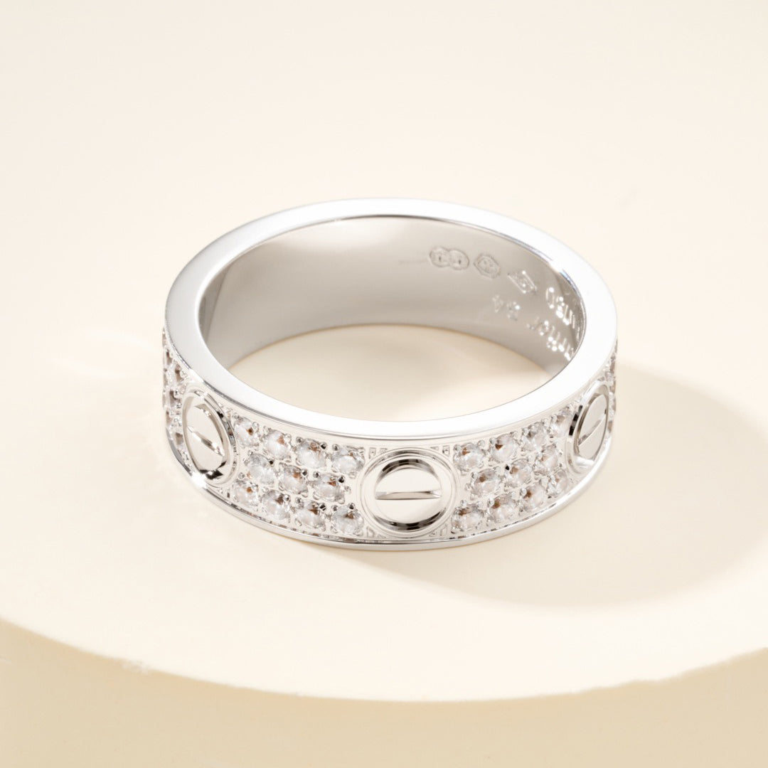 [OrnoraJewelry]LOVE RING 5.5MM DIAMONDS PAVED