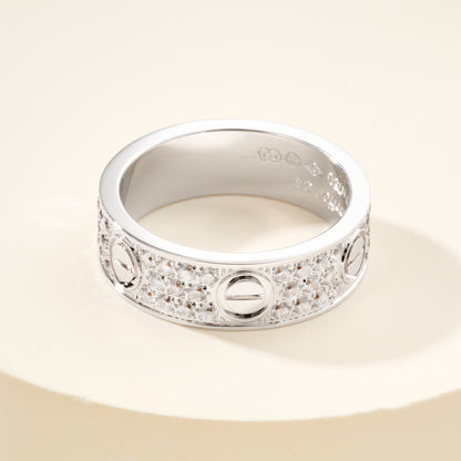[OrnoraJewelry]LOVE RING 5.5MM DIAMONDS PAVED