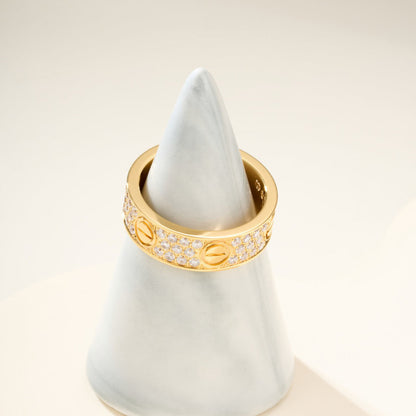 [OrnoraJewelry]LOVE RING 5.5MM DIAMONDS PAVED