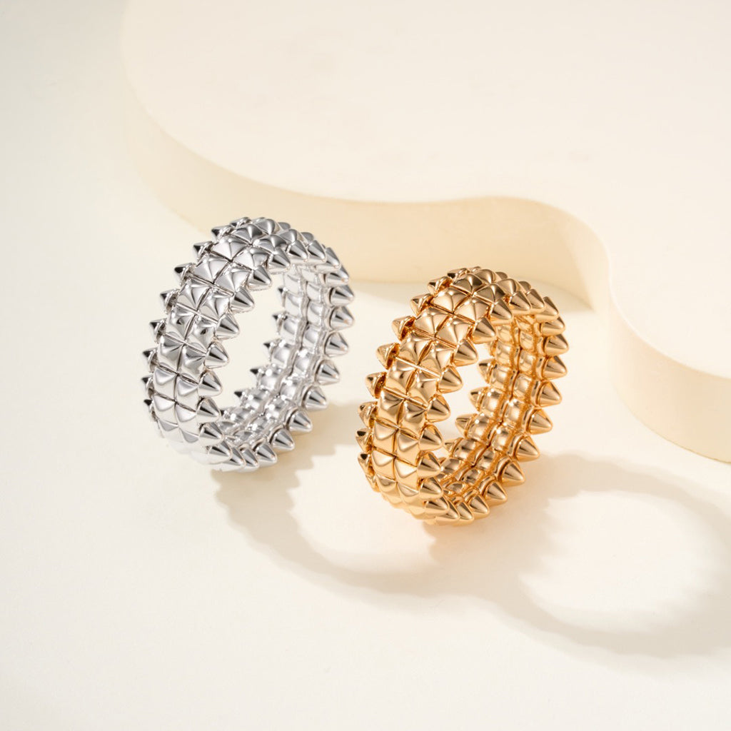 [OrnoraJewelry]CLASH 9.2MM DOUBLE ROW RING