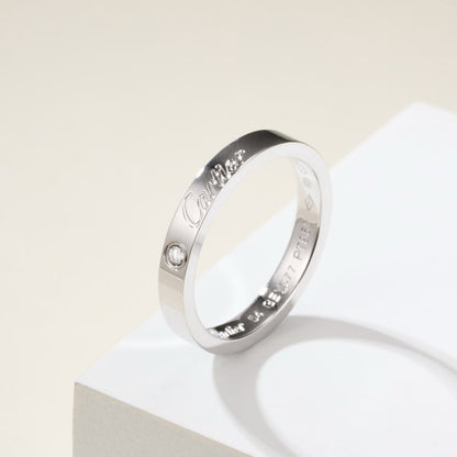 [OrnoraJewelry]LOVE RING 4MM 1 DIAMOND