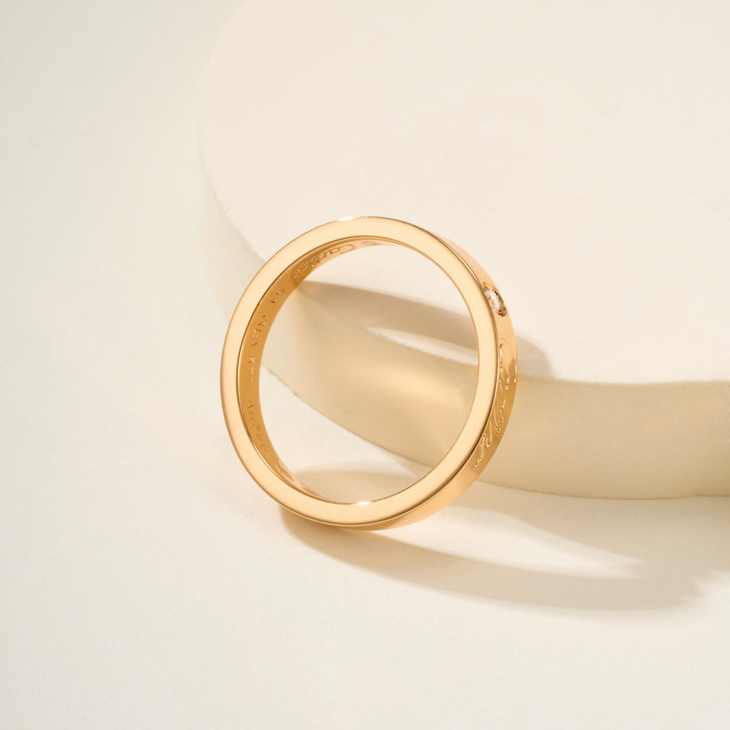 [OrnoraJewelry]LOVE RING 4MM 1 DIAMOND