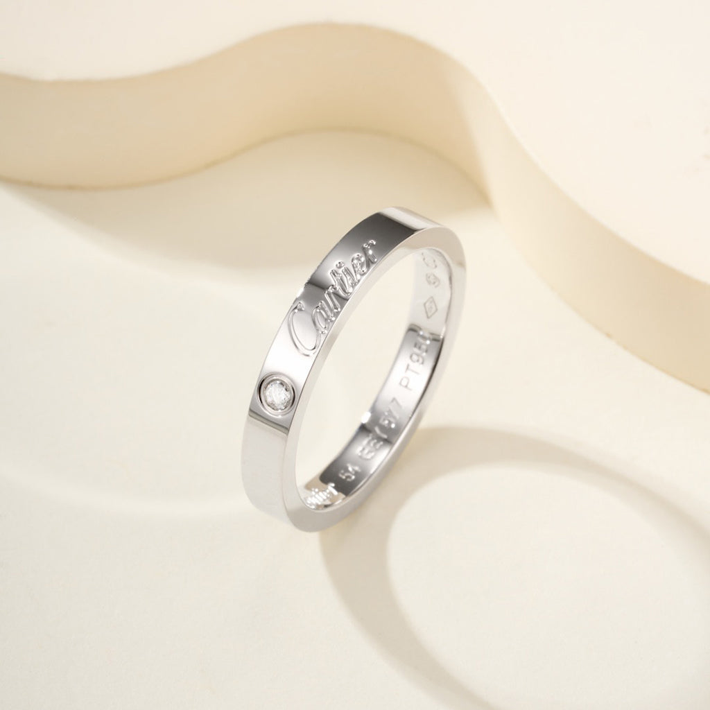 [OrnoraJewelry]LOVE RING 4MM 1 DIAMOND
