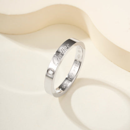[OrnoraJewelry]LOVE RING 4MM 1 DIAMOND