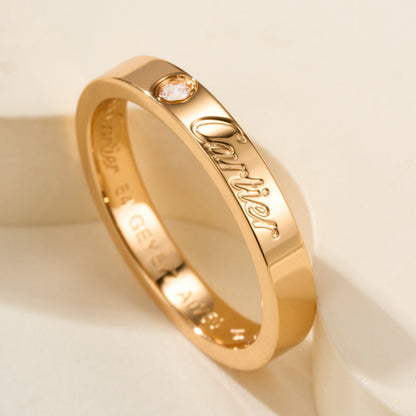 [OrnoraJewelry]LOVE RING 4MM 1 DIAMOND