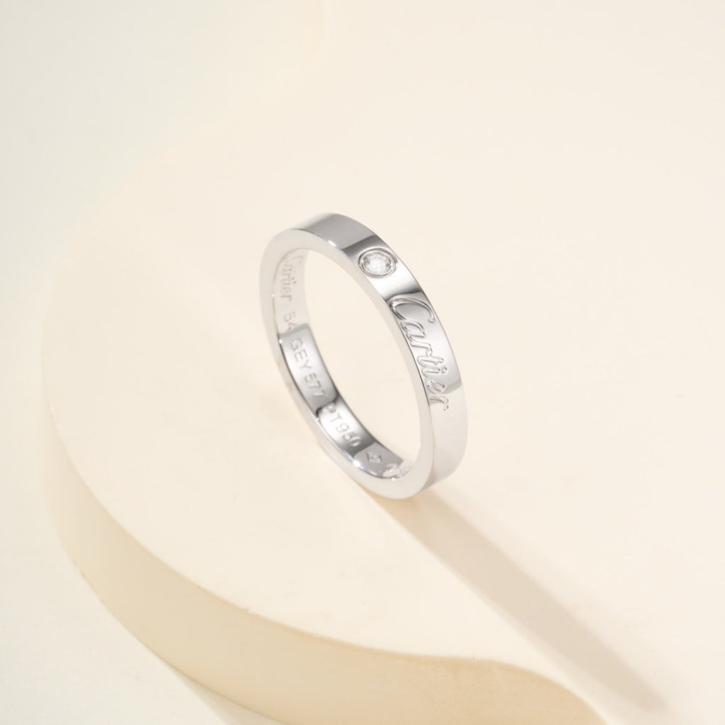 [OrnoraJewelry]LOVE RING 4MM 1 DIAMOND