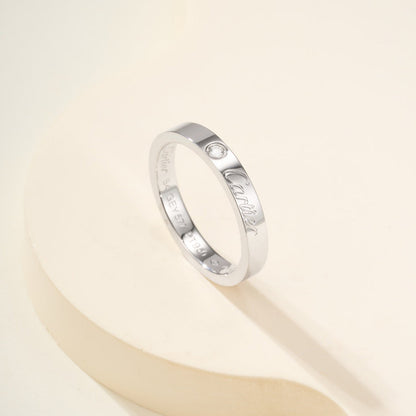 [OrnoraJewelry]LOVE RING 4MM 1 DIAMOND