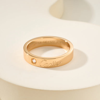 [OrnoraJewelry]LOVE RING 4MM 1 DIAMOND