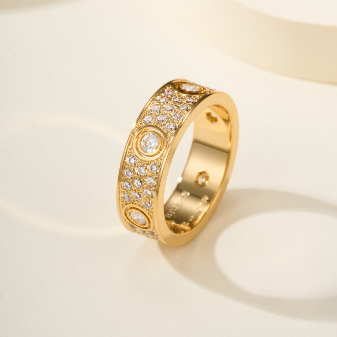 [OrnoraJewelry]LOVE 5.5MM FULL-PAVE 6-DIAMOND RING