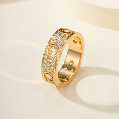 [OrnoraJewelry]LOVE 5.5MM FULL-PAVE 6-DIAMOND RING