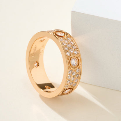 [OrnoraJewelry]LOVE 5.5MM FULL-PAVE 6-DIAMOND RING
