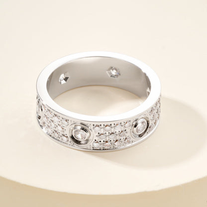 [OrnoraJewelry]LOVE 5.5MM FULL-PAVE 6-DIAMOND RING