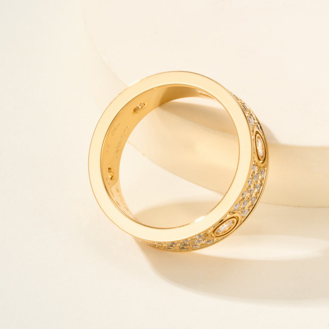 [OrnoraJewelry]LOVE 5.5MM FULL-PAVE 6-DIAMOND RING