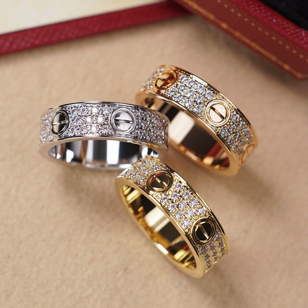 [OrnoraJewelry]LOVE RING 5.5MM DIAMONDS PAVED