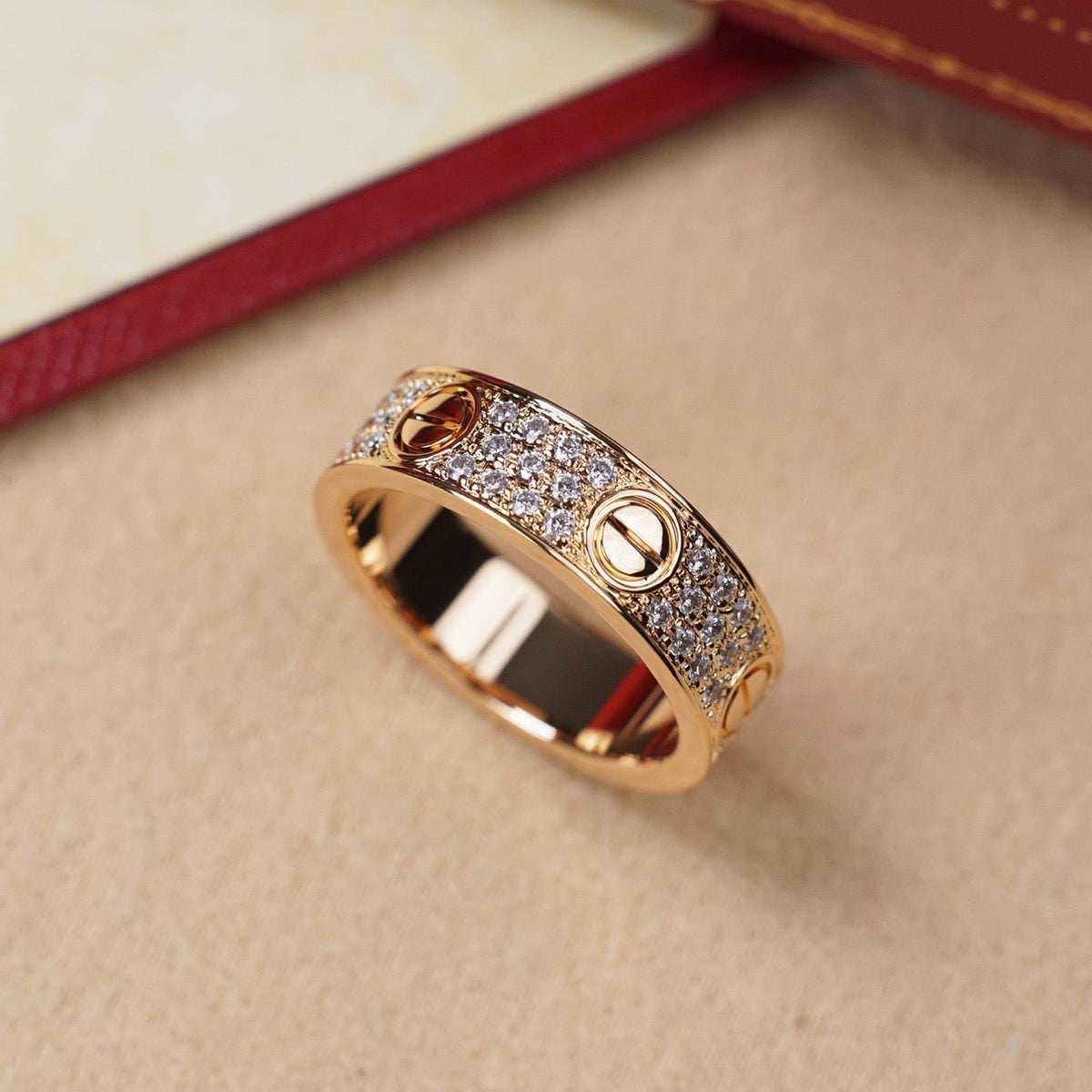 [OrnoraJewelry]LOVE RING 5.5MM DIAMONDS PAVED