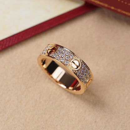 [OrnoraJewelry]LOVE RING 5.5MM DIAMONDS PAVED