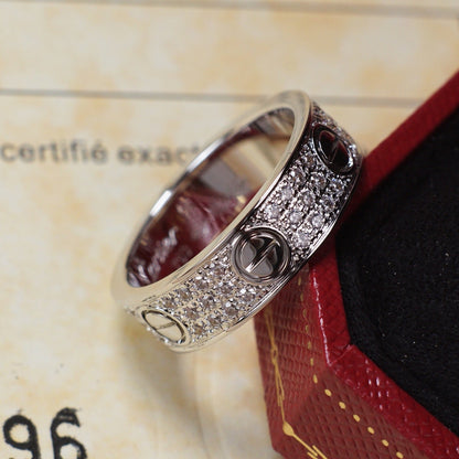 [OrnoraJewelry]LOVE RING 5.5MM DIAMONDS PAVED