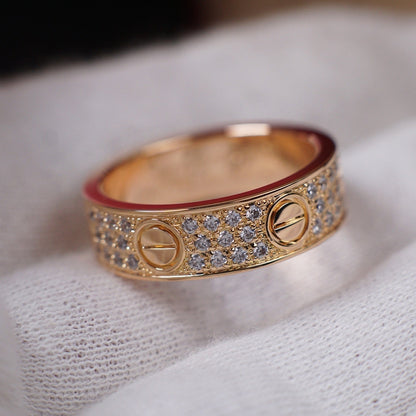 [OrnoraJewelry]LOVE RING 5.5MM DIAMONDS PAVED