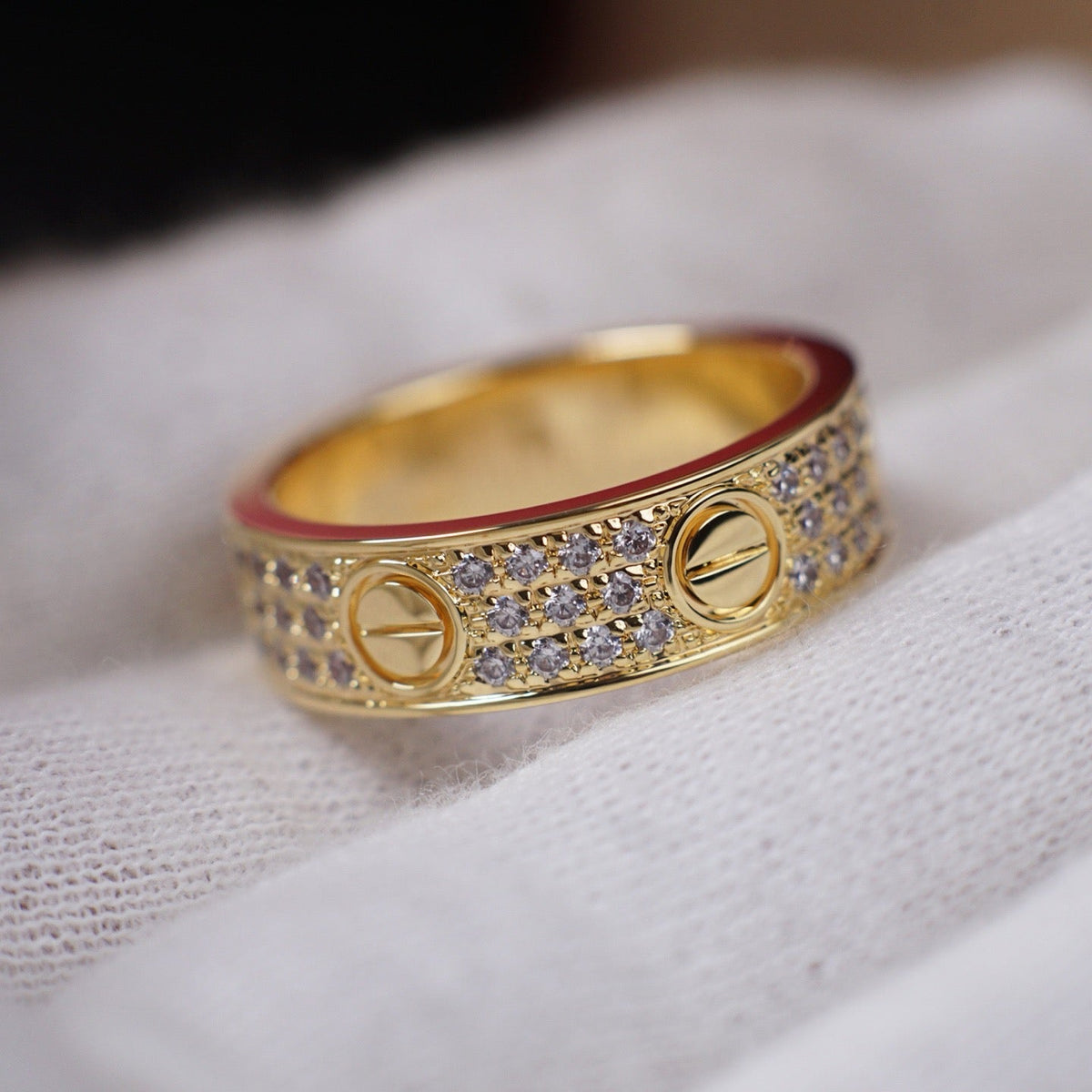[OrnoraJewelry]LOVE RING 5.5MM DIAMONDS PAVED