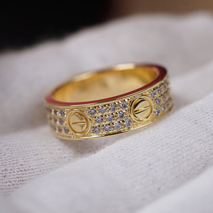 [OrnoraJewelry]LOVE RING 5.5MM DIAMONDS PAVED
