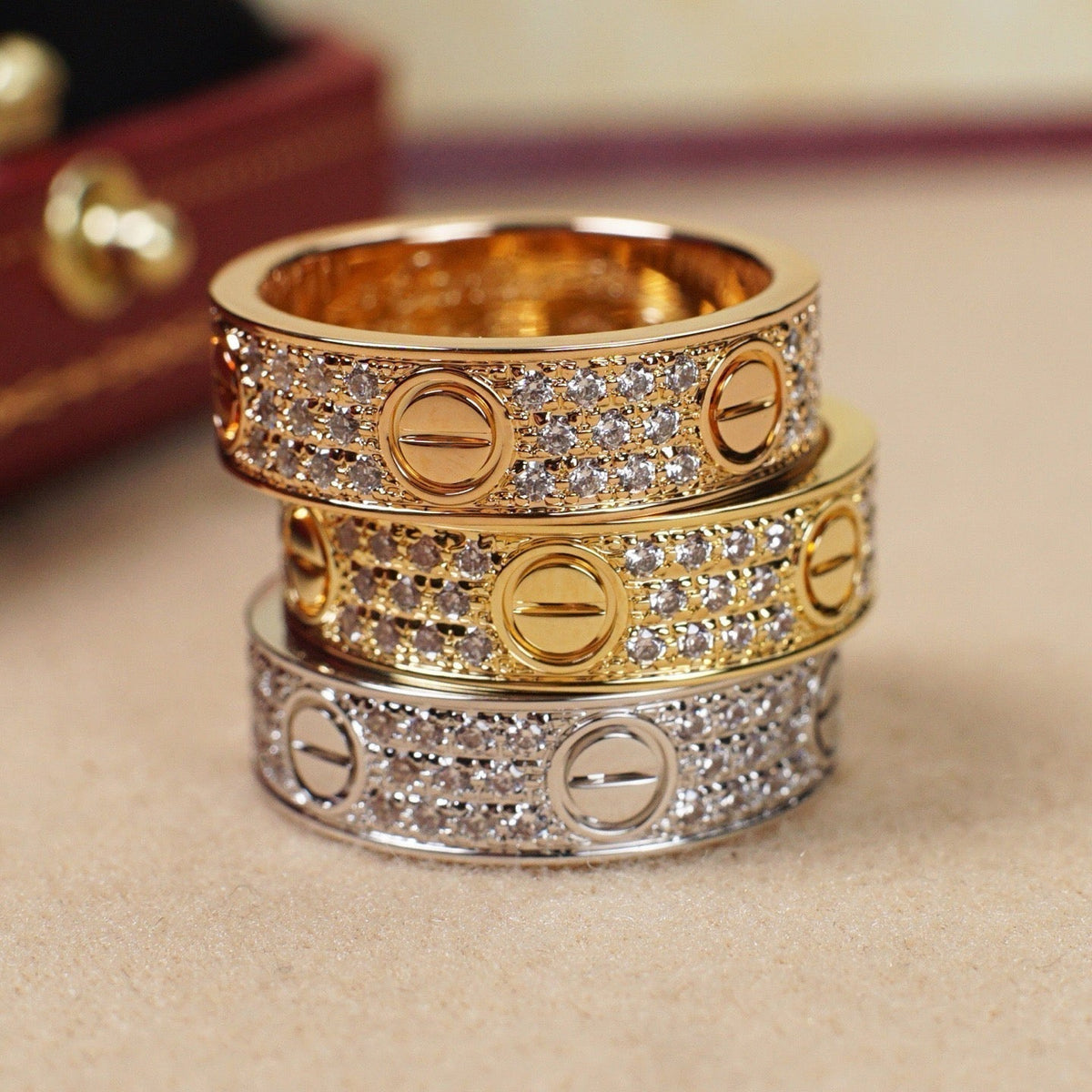 [OrnoraJewelry]LOVE RING 5.5MM DIAMONDS PAVED