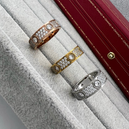 [OrnoraJewelry]LOVE 5.5MM FULL-PAVE 6-DIAMOND RING