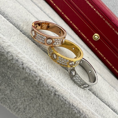 [OrnoraJewelry]LOVE 5.5MM FULL-PAVE 6-DIAMOND RING