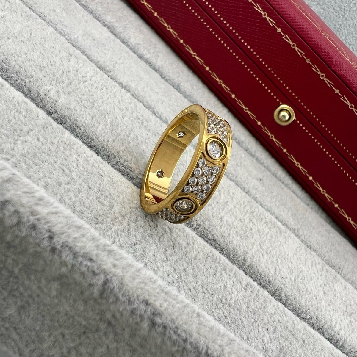 [OrnoraJewelry]LOVE 5.5MM FULL-PAVE 6-DIAMOND RING