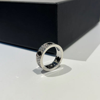 [OrnoraJewelry]LOVE RING 5.5MM DIAMONDS PAVED CERAMIC