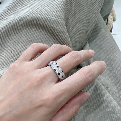 [OrnoraJewelry]PANTHERE SPOTTED FULL DIAMOND RING