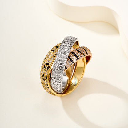 [OrnoraJewelry]TRINITY  RING LEOPARD PRINT