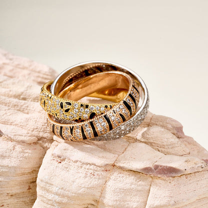 [OrnoraJewelry]TRINITY  RING LEOPARD PRINT