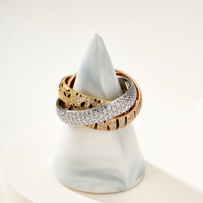[OrnoraJewelry]TRINITY  RING LEOPARD PRINT