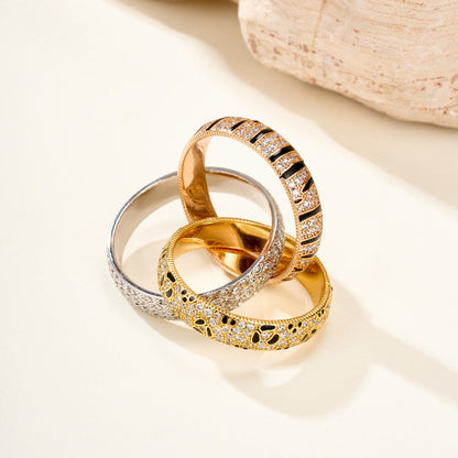 [OrnoraJewelry]TRINITY  RING LEOPARD PRINT