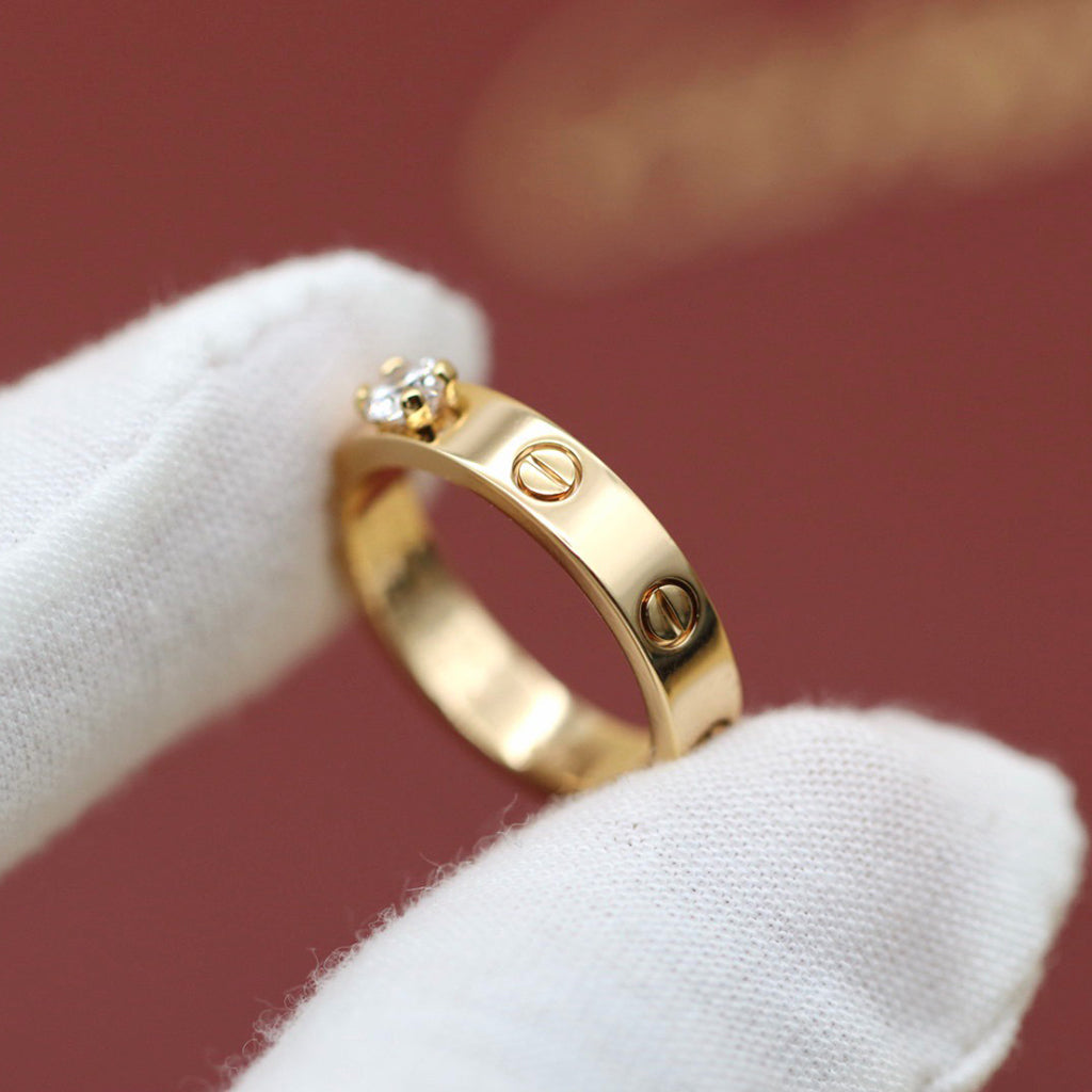 [OrnoraJewelry]LOVE RING 3.6MM 1 BIG DIAMOND