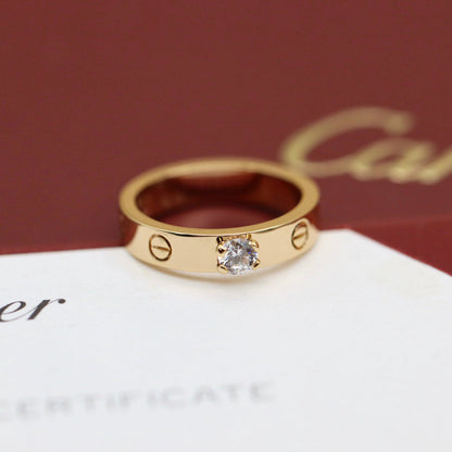 [OrnoraJewelry]LOVE RING 3.6MM 1 BIG DIAMOND