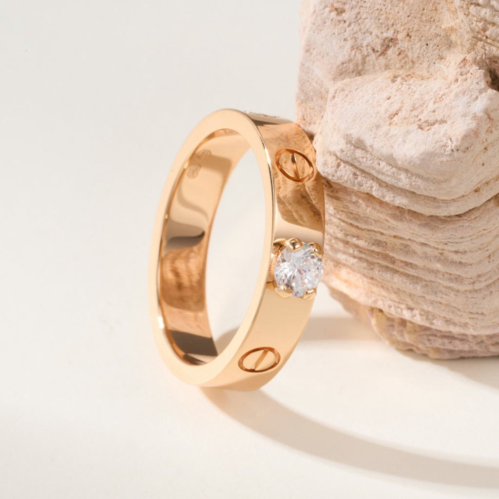 [OrnoraJewelry]LOVE RING 3.6MM 1 BIG DIAMOND
