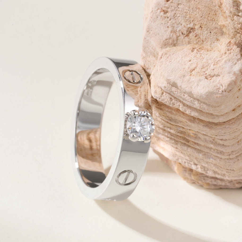 [OrnoraJewelry]LOVE RING 3.6MM 1 BIG DIAMOND
