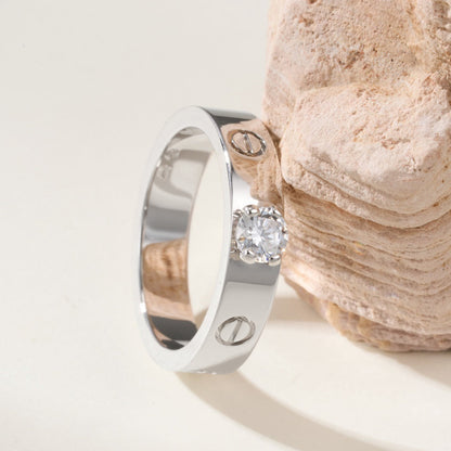 [OrnoraJewelry]LOVE RING 3.6MM 1 BIG DIAMOND