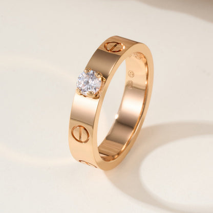 [OrnoraJewelry]LOVE RING 3.6MM 1 BIG DIAMOND