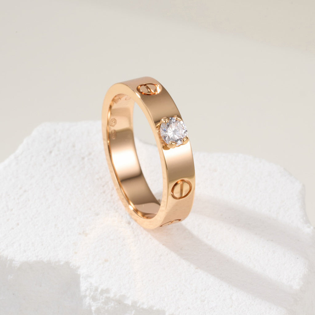 [OrnoraJewelry]LOVE RING 3.6MM 1 BIG DIAMOND