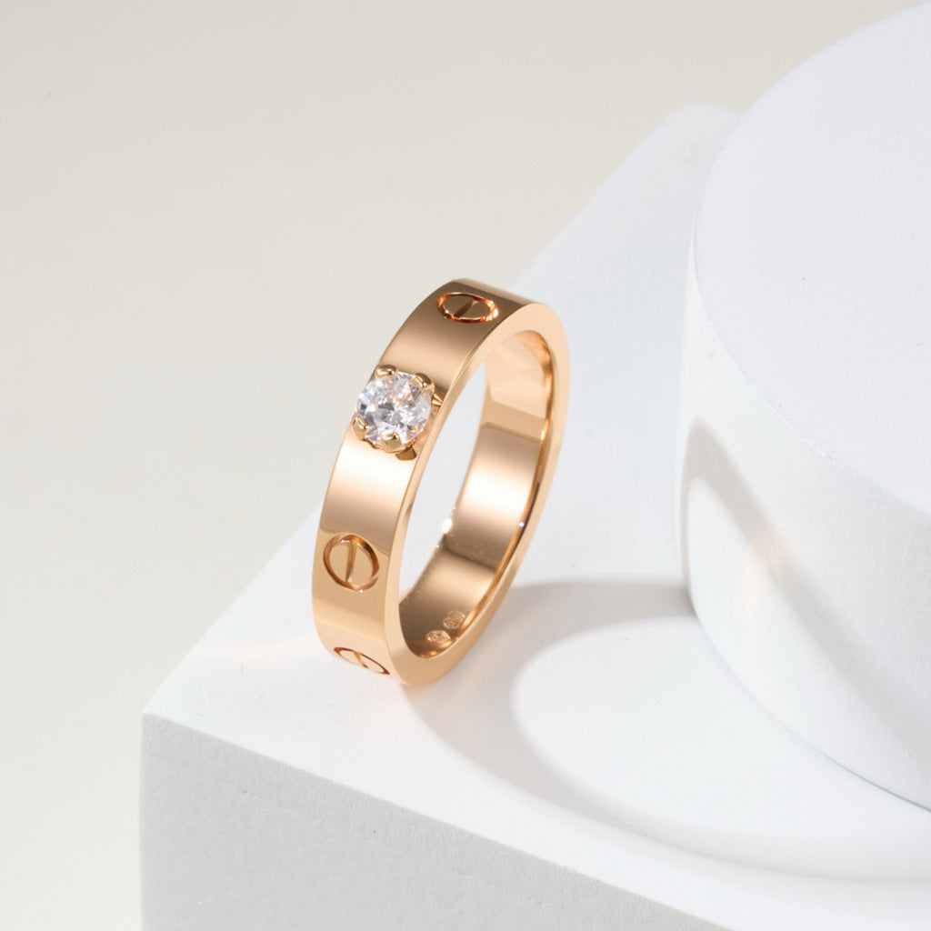 [OrnoraJewelry]LOVE RING 3.6MM 1 BIG DIAMOND