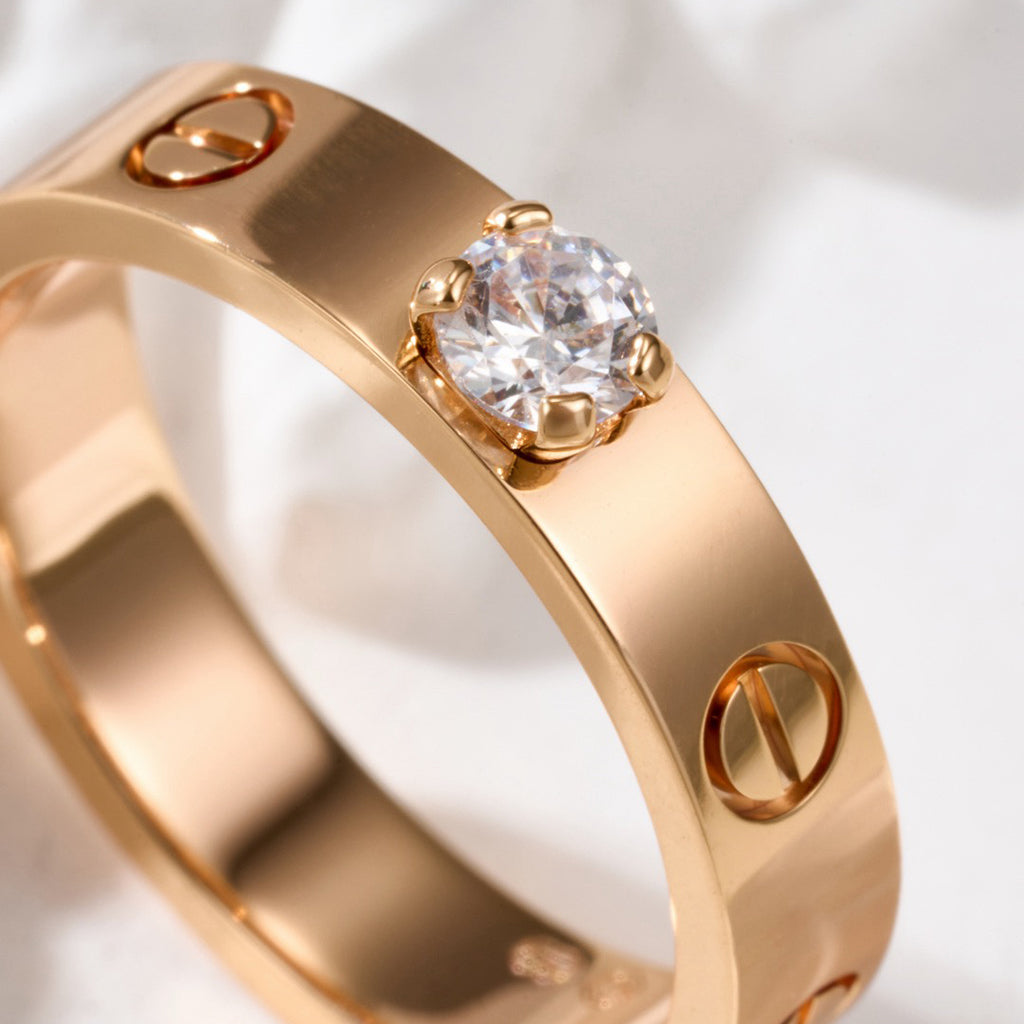[OrnoraJewelry]LOVE RING 3.6MM 1 BIG DIAMOND