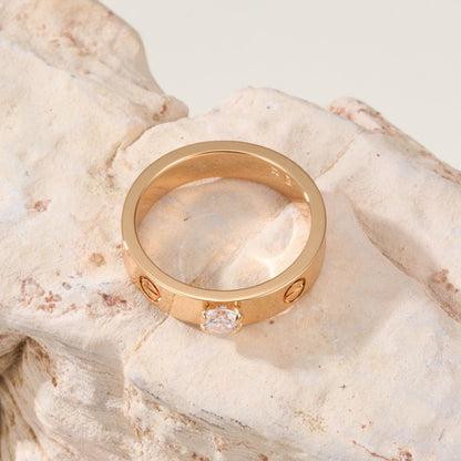 [OrnoraJewelry]LOVE RING 3.6MM 1 BIG DIAMOND