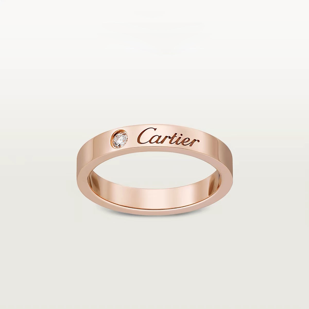 [OrnoraJewelry]LOVE RING 4MM 1 DIAMOND