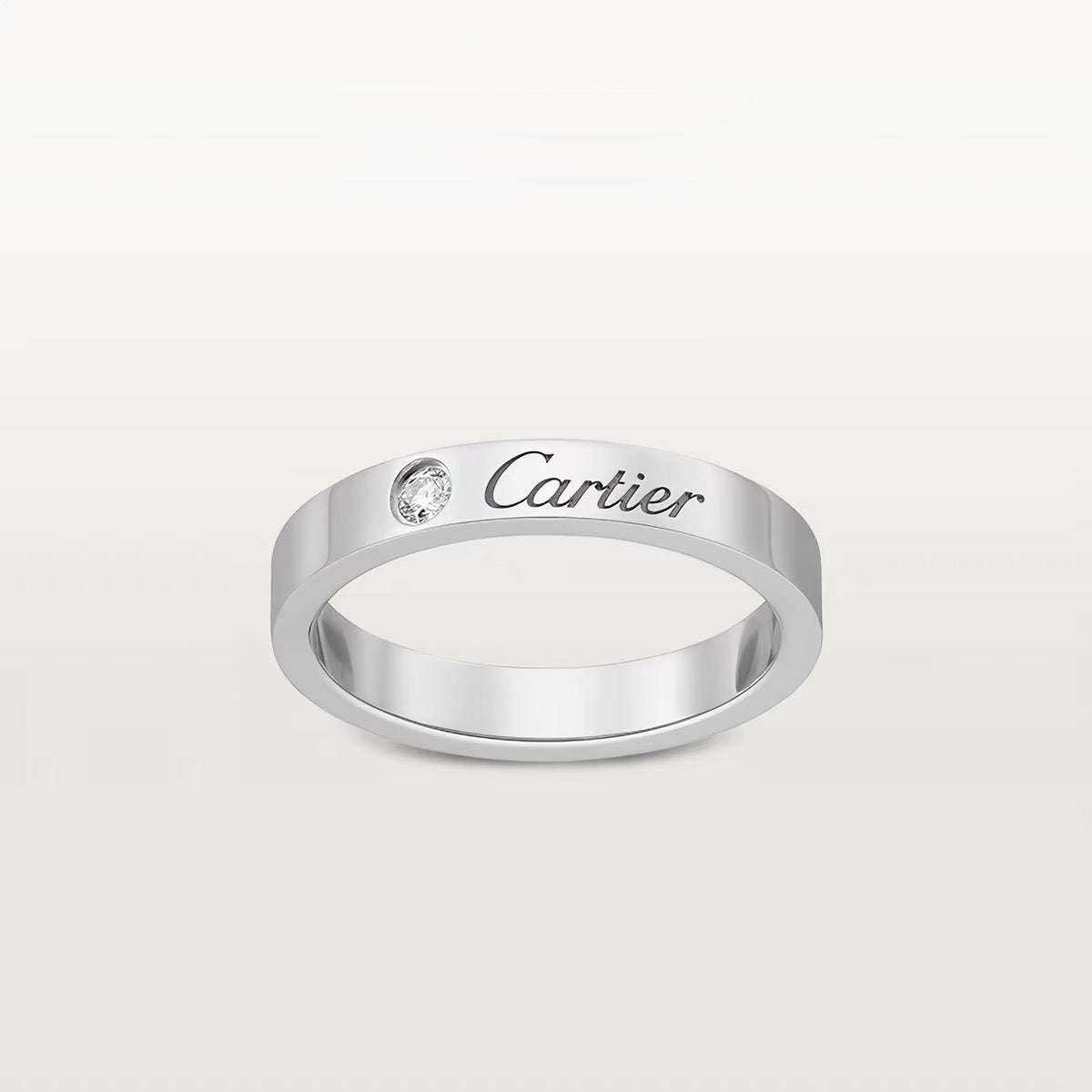 [OrnoraJewelry]LOVE RING 4MM 1 DIAMOND