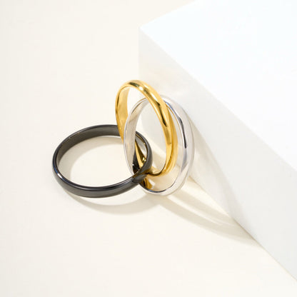 [OrnoraJewelry]TRINITY 3.2MM RING BLACK CERAMIC