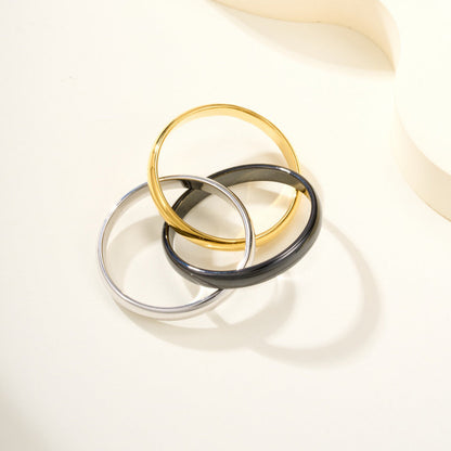 [OrnoraJewelry]TRINITY 3.2MM RING BLACK CERAMIC