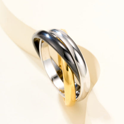 [OrnoraJewelry]TRINITY 3.2MM RING BLACK CERAMIC