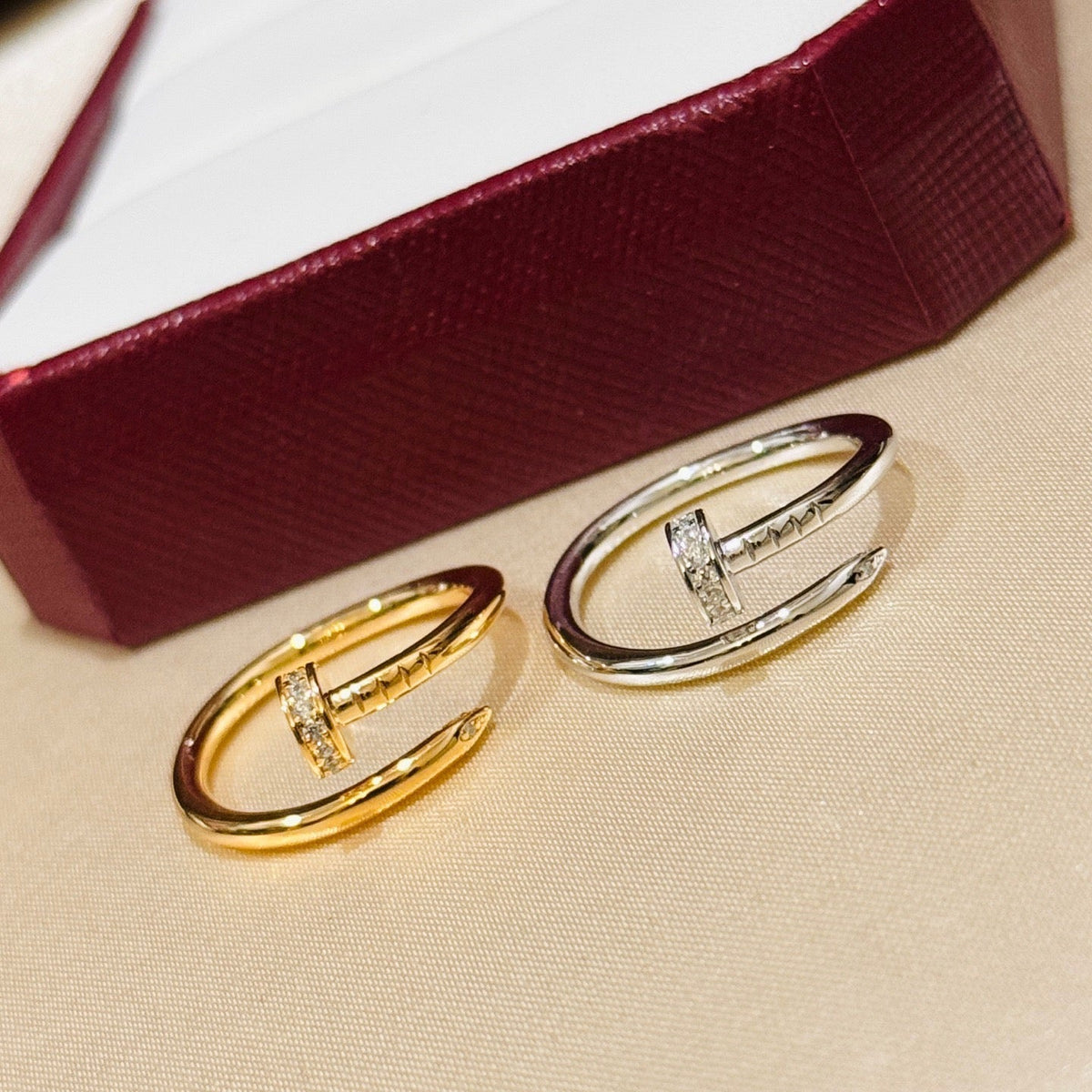 [OrnoraJewelry]JUSTE 1.8MM HALF DIAMOND RING